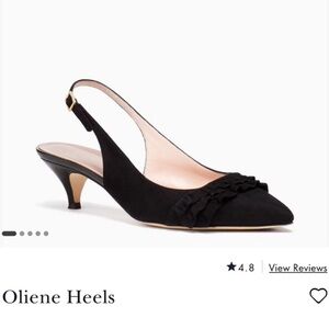 Kade Spade pointed toe slingback kitten heels in black